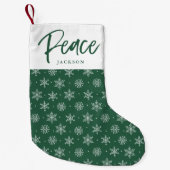 穏やかな冬 |緑 スモールクリスマスストッキング (正面)