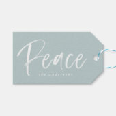 穏やかな冬 | Ice Blue Holiday ギフトタグ (正面(横))