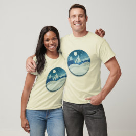 穏やかな凍った風景 Tシャツ