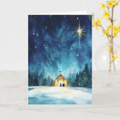 穏やかな出生ナイト カード (黄色い花)