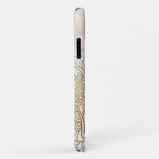 穏やかな北極のトーンと金ゴールドブッダのチベット Case-Mate iPhoneケース (裏面/右)