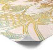 穏やかな北極トーン金ゴールドスピリチュアルの壁アート ポスター (角)