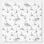 穏やかな単色のセーリングボートのパターン 壁紙 (正面)