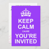 穏やかな原因の招待されましたQuinceañeraを保って下さい 招待状 (正面/裏面)