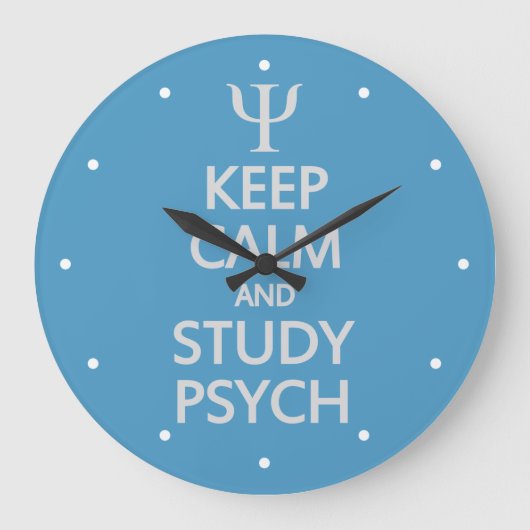 穏やかな及び勉強のPsychのカスタムな柱時計保って下さい ラージ壁時計 (正面)