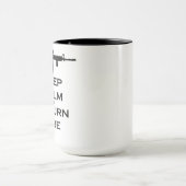 穏やかな及び帰りの火のコーヒーカップを保って下さい マグカップ (中央)