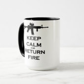 穏やかな及び帰りの火のコーヒーカップを保って下さい マグカップ (正面左)