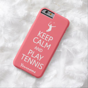 穏やかな及び演劇のテニスカスタムな色のケース保って下さい BARELY THERE iPhone 6 ケース