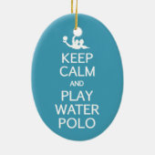 穏やかな及び演劇の水球のカスタムなオーナメント保って下さい セラミックオーナメント (裏面)