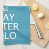 穏やかな及び演劇の水球カスタムな色タオル保って下さい キッチンタオル (四つ折り)