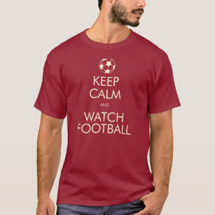穏やかな及び腕時計のフットボール保って下さい Tシャツ