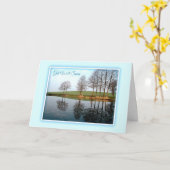 穏やかな反射の自然Get Well Card カード (黄色い花)