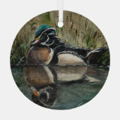 穏やかな反射 ガラスオーナメント (裏面)