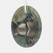 穏やかな反射 ガラスオーナメント (正面左)