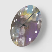 穏やかな合間 ラウンド壁時計 (傾斜)