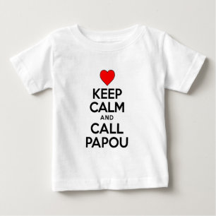 穏やかな呼出しPapouを保って下さい ベビーTシャツ