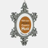 穏やかな国を保って下さい スノーフレークピューターオーナメント (左)