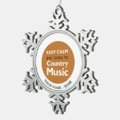 穏やかな国を保って下さい スノーフレークピューターオーナメント (右)