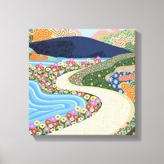 穏やかな地平線 キャンバスプリント (正面)