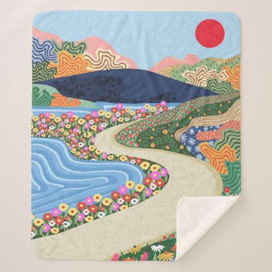 穏やかな地平線 シェルパブランケット (正面)