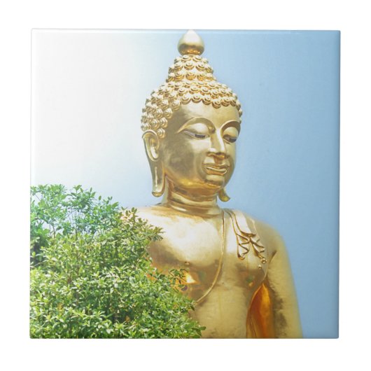 穏やかな坐仏 タイル (正面)