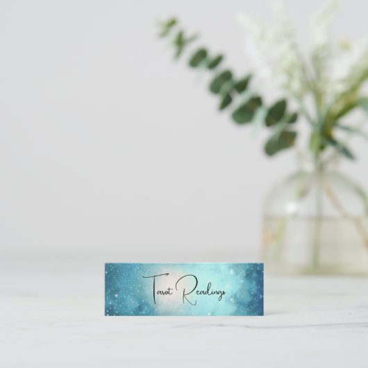 穏やかな埃っぽいブルータロット宇宙スタービジネスカード スキニー名刺 (スタンド正面)