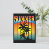 穏やかな夏の夕焼け ポストカード (スタンド正面)