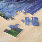 穏やかな夏の流れ海辺の風景 ジグソーパズル (側面)