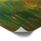 穏やかな夏の流れ海辺の風景 ポスター (角)