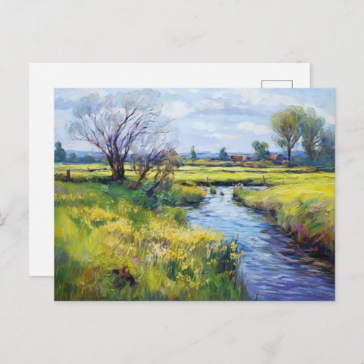 穏やかな夏の流れ海辺の風景 ポストカード (正面/裏面)