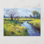 穏やかな夏の流れ海辺の風景 ポストカード (正面)