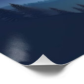 穏やかな夕日が山の峰を越える ポスター (コーナー)