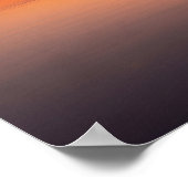 穏やかな夕日が湖に ポスター (角)