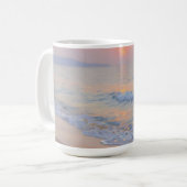 穏やかな夕日のビーチ 海の輝き コーヒーマグカップ (正面左)