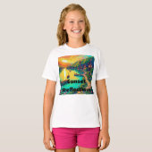 穏やかな夕日の反射 Tシャツ (正面フル)