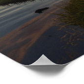 穏やかな夕日の景色の雰囲気 ポスター (角)