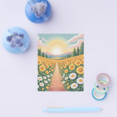穏やかな夕日の花畑に金色の夕日 チラシ (シングル)
