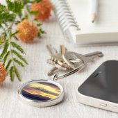 穏やかな夕日 |カスタム文字 キーホルダー (側面)