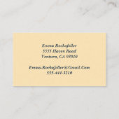 穏やかな夕日 名刺 (裏面)