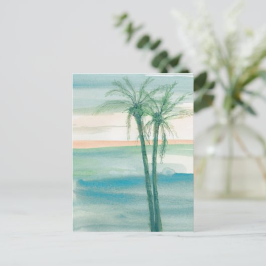 穏やかな夕暮れの熱帯地方 ポストカード (スタンド正面)