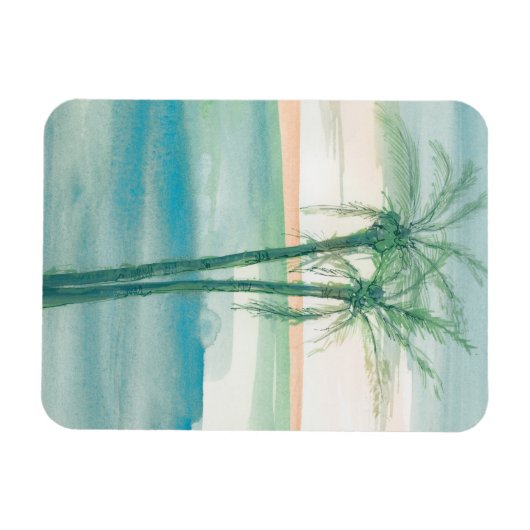 穏やかな夕暮れの熱帯地方 マグネット (横)