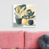 穏やかな多肉植物 キャンバスプリント (インサイチュ (リビング))