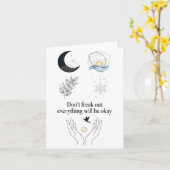 穏やかな夜の月光_優しいインスピレーションアート カード (黄色い花)