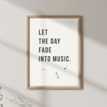 穏やかな夜の装飾。ミニマルなベッドルームのポスター