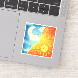 穏やかな太陽と月 シール