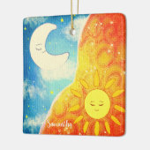 穏やかな太陽と月 セラミックオーナメント (左)