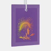 穏やかな女性のプロフィール。 ガラスオーナメント (正面右)