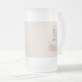 穏やかな妊娠ラインアート フロストグラスビールジョッキ (正面右)