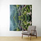 "穏やかな家を持って伝統的来る – ヴィレッジビュー タペストリー (インサイチュ)