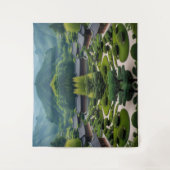 "穏やかな家を持って伝統的来る – ヴィレッジビュー タペストリー (正面)